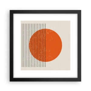 Pôster com moldura preta - Sempre sol - 30x30 cm