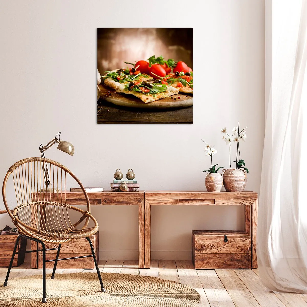 Quadro em tela - Direto do forno e do jardim - 70x70 cm