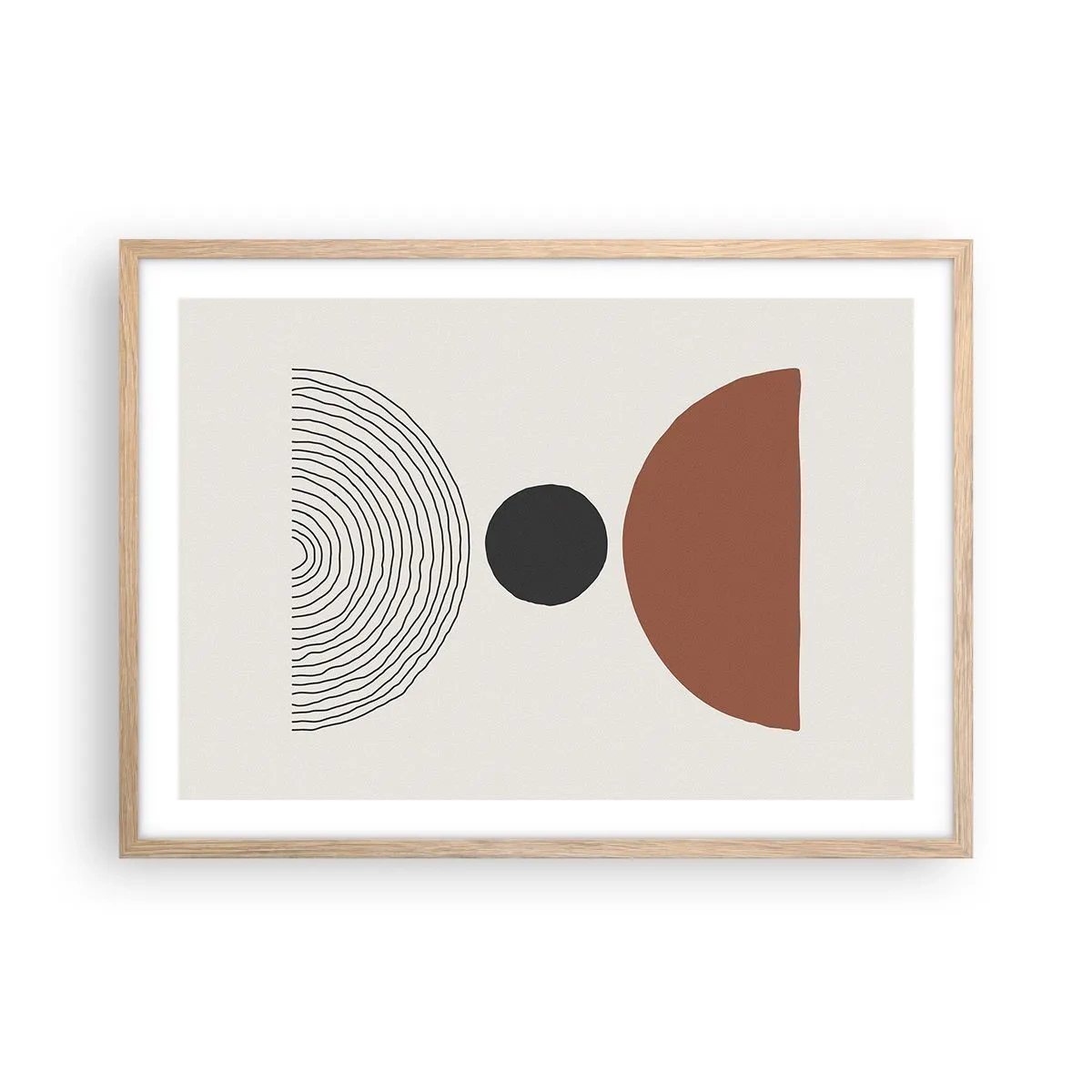 Pôster com moldura de carvalho claro - Em destaque - 70x50 cm