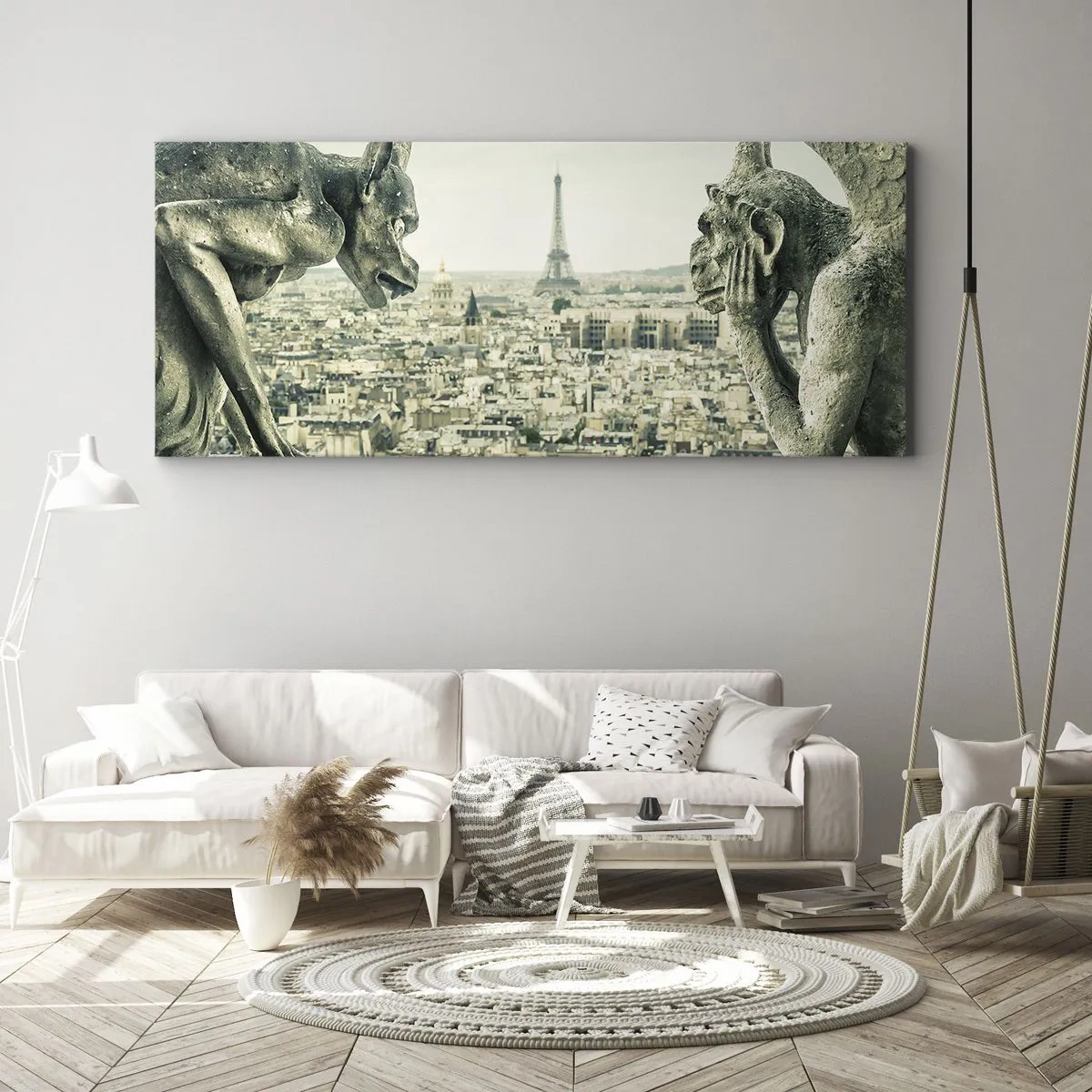 Quadro em tela - Conversas parisienses - 160x50 cm