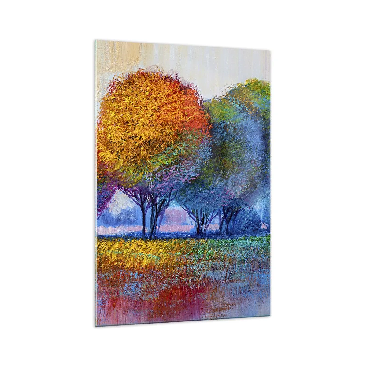 Quadro em vidro - Um amontoado de cores lascivas - 70x100 cm