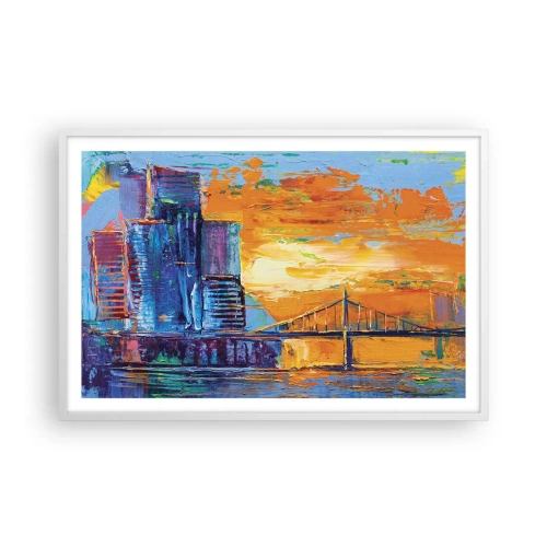 Pôster em moldura branca - Cultura e natureza - 91x61 cm