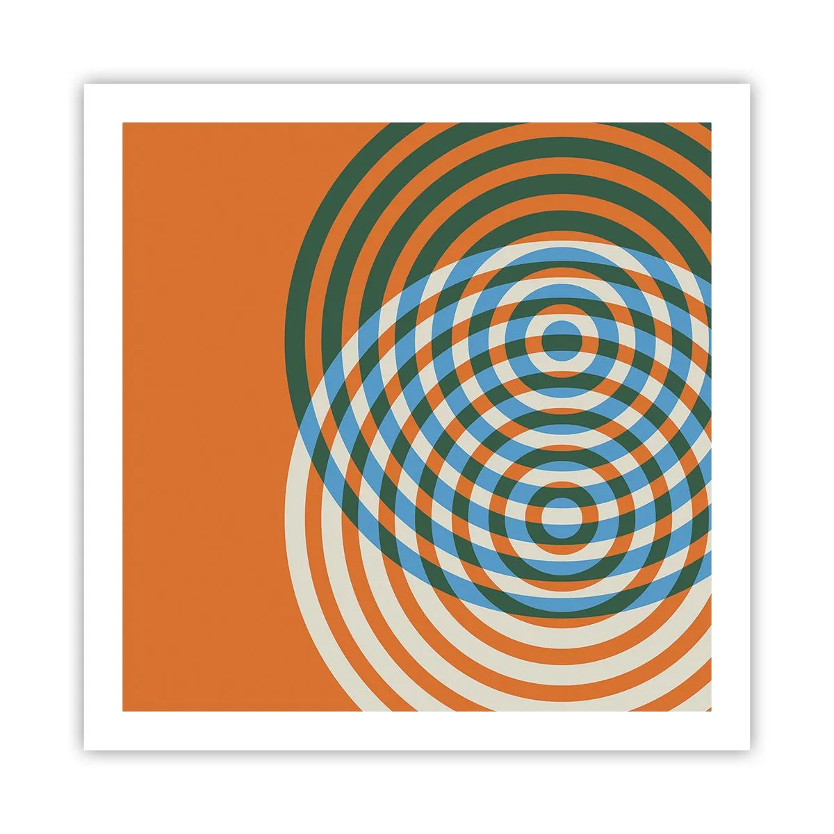 Pôster - Variação circular abstrata - 60x60 cm