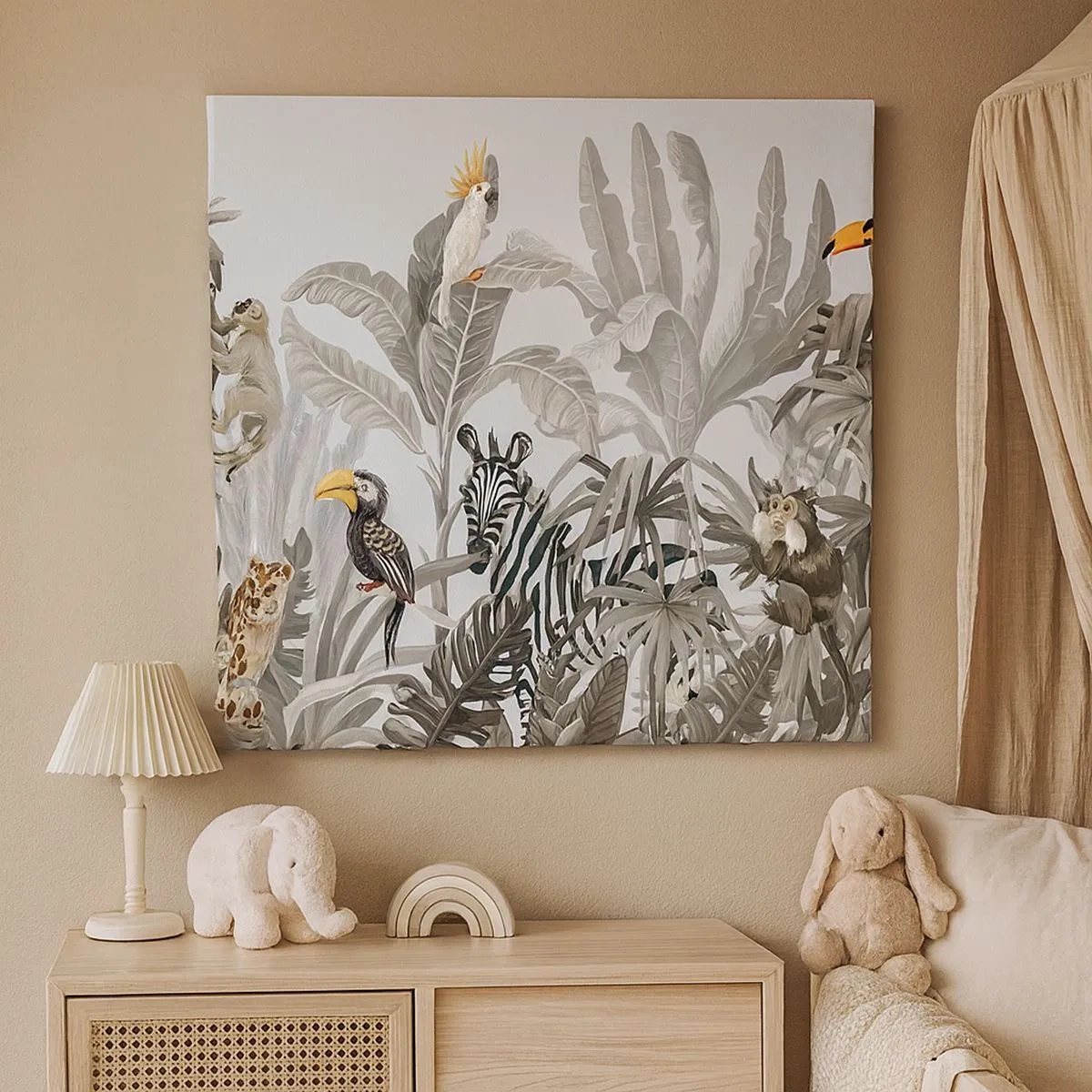 Quadro em tela - Conto de fadas africano - 30x30 cm