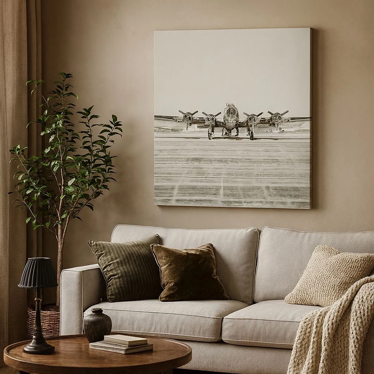 Quadro em tela - Pronto como sempre  - 30x30 cm