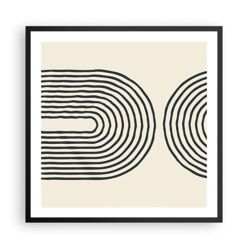 Pôster com moldura preta - Em um momento... - 60x60 cm