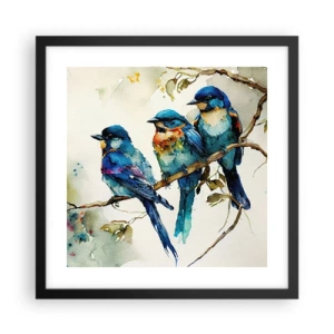 Pôster com moldura preta - Ele ficou ofendido? - 40x40 cm