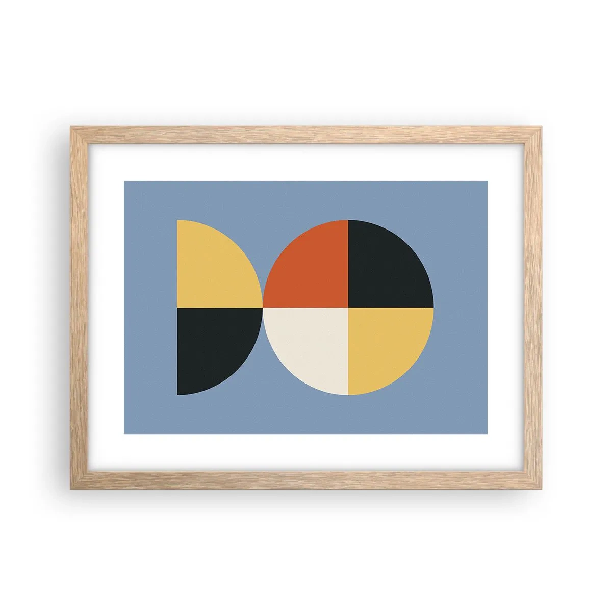 Pôster com moldura de carvalho claro - Verja e conte - 40x30 cm