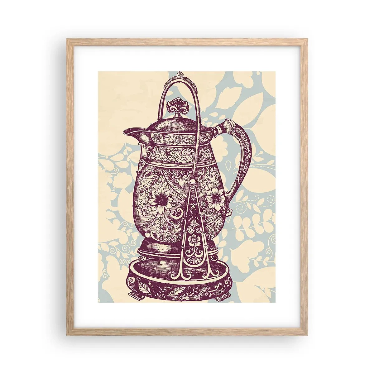 Pôster com moldura de carvalho claro - A beleza da vida cotidiana - 40x50 cm