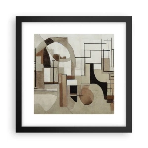 Pôster com moldura preta - Paisagem urbana 2.0 - 30x30 cm