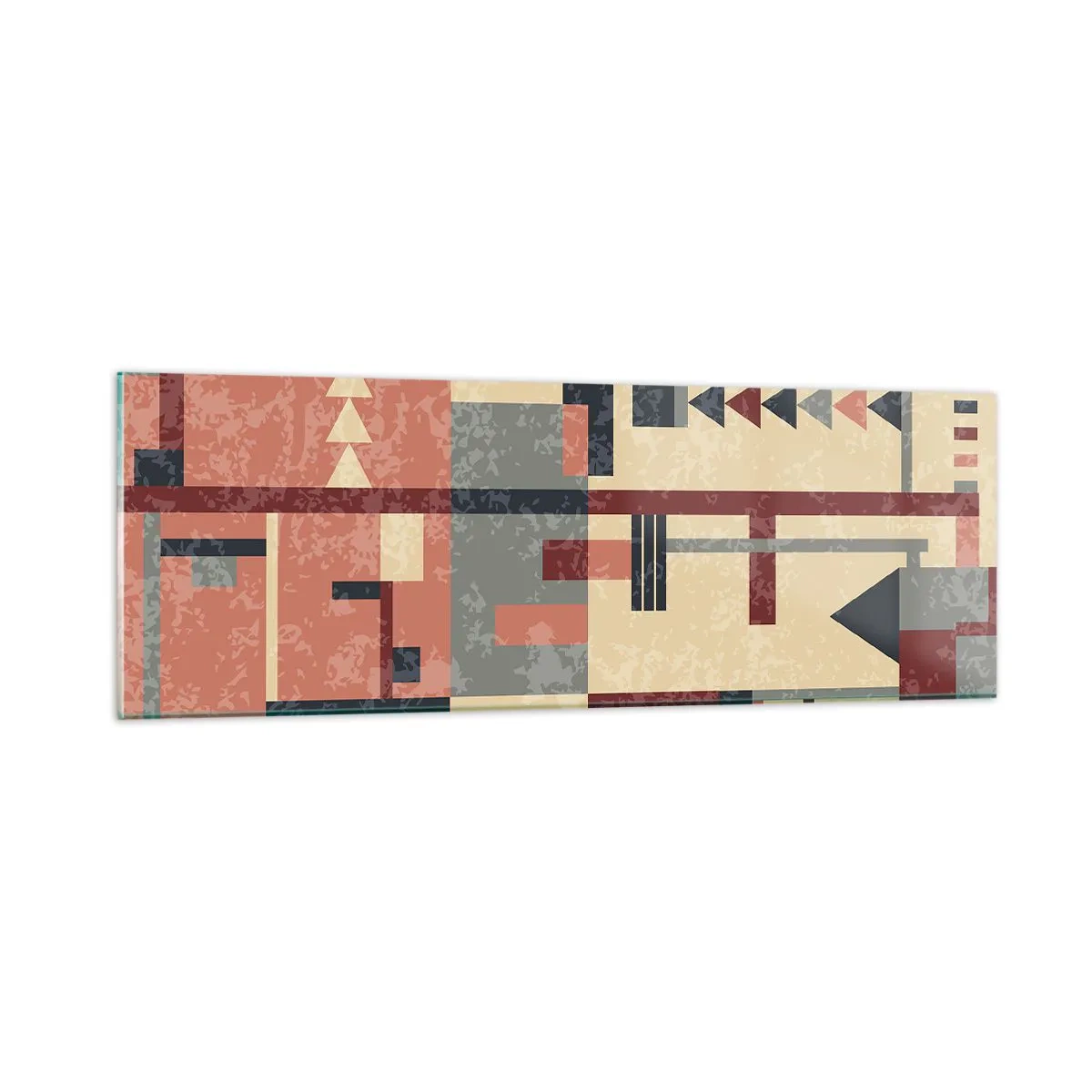 Quadro em vidro - Combinação de verticais e horizontais - 90x30 cm