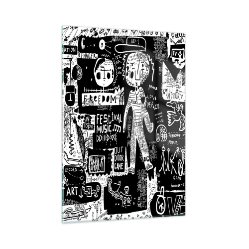 Quadro em vidro - O direito e a alegria da juventude espiritual - 50x70 cm