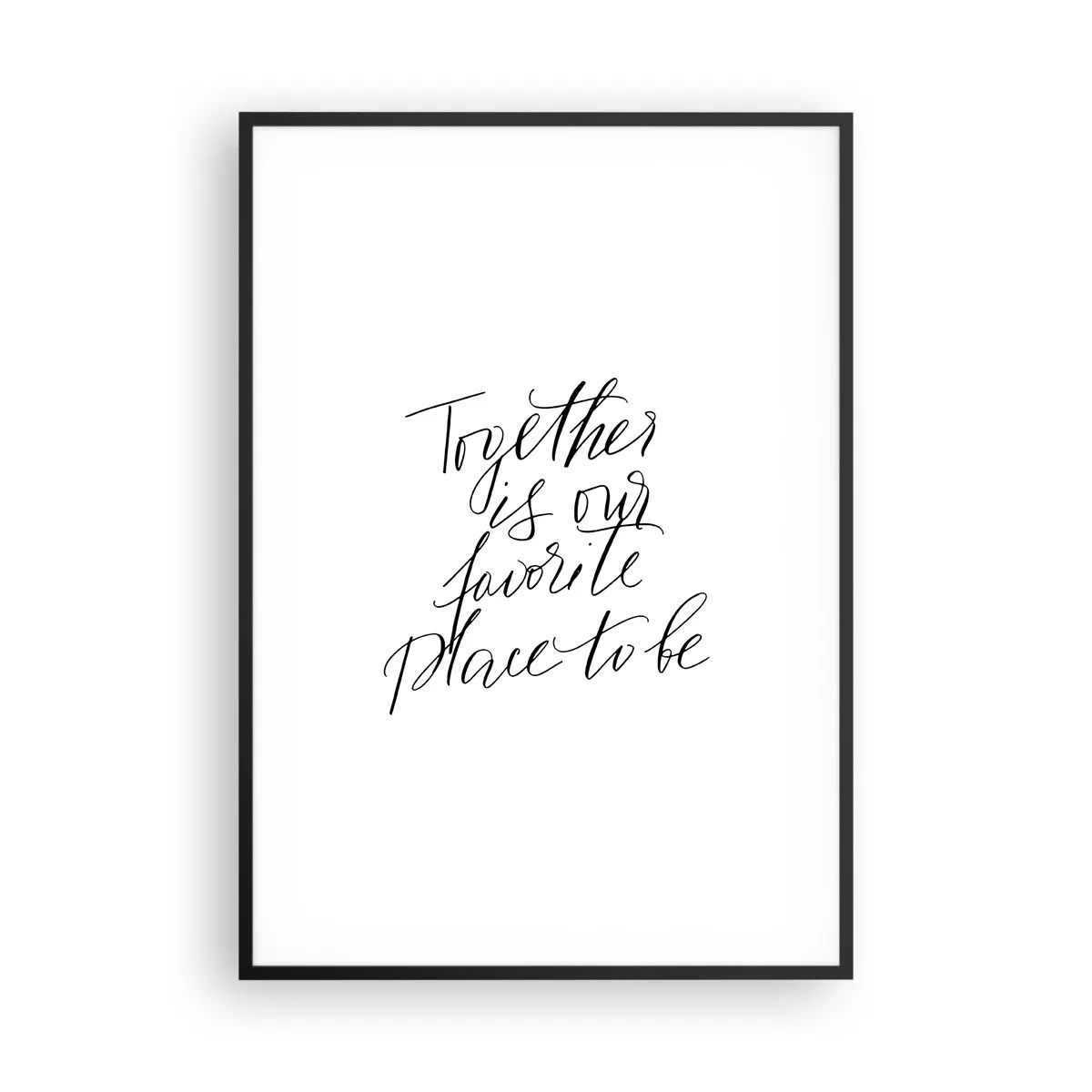 Pôster com moldura preta - Também sente isso? - 70x100 cm