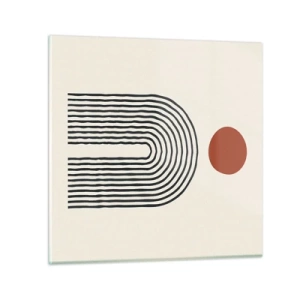Quadro em vidro - Magnetismo de formas e cores - 30x30 cm