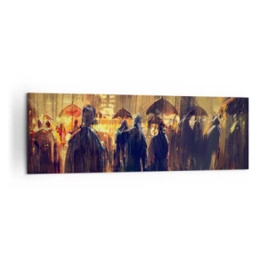 Quadro em tela - Os seguidores da chuva - 160x50 cm