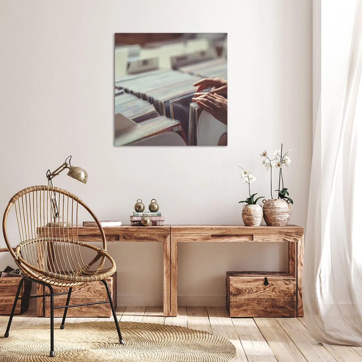 Quadro em tela - Em busca de emoções - 70x70 cm