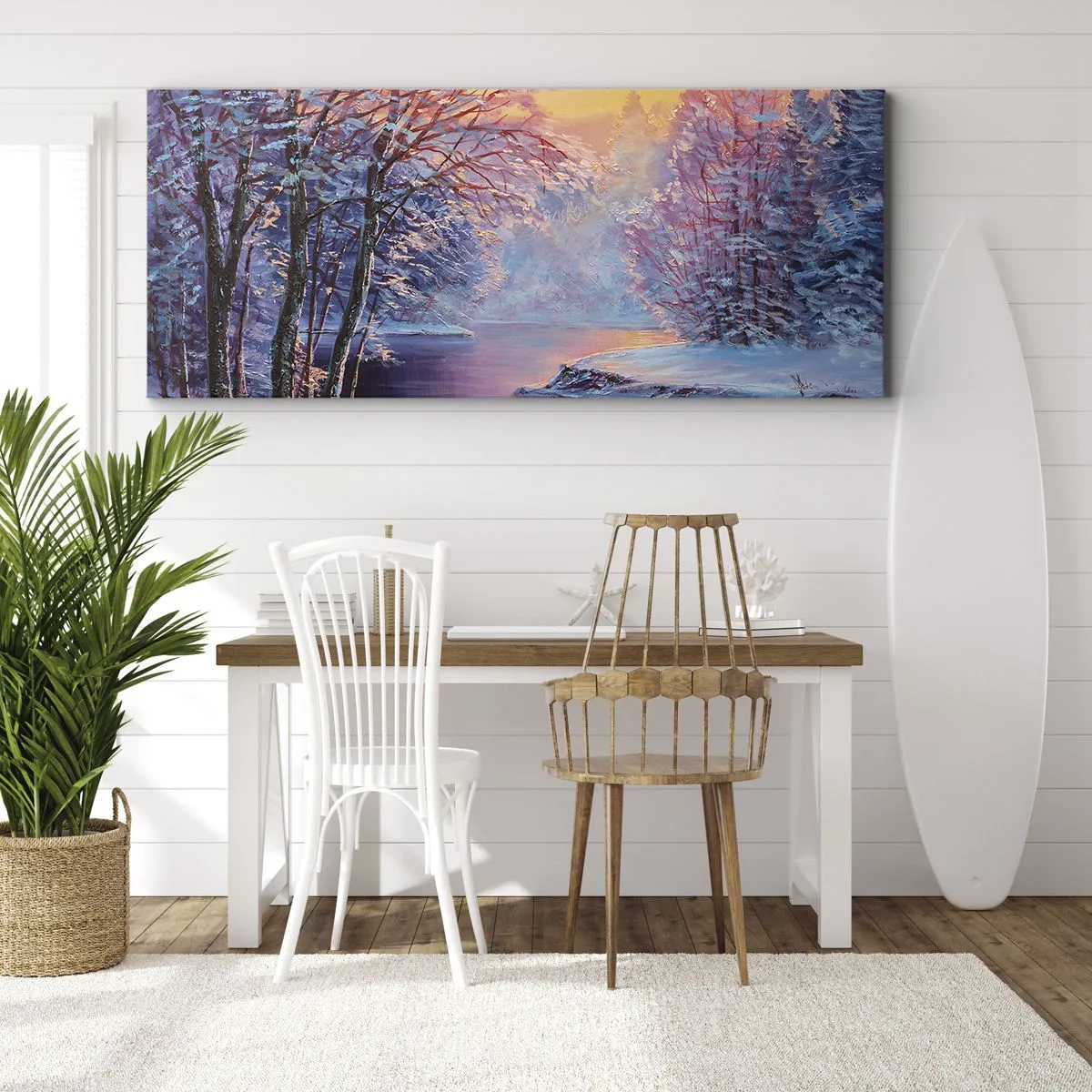 Quadro em tela - Cores do inverno - 100x40 cm