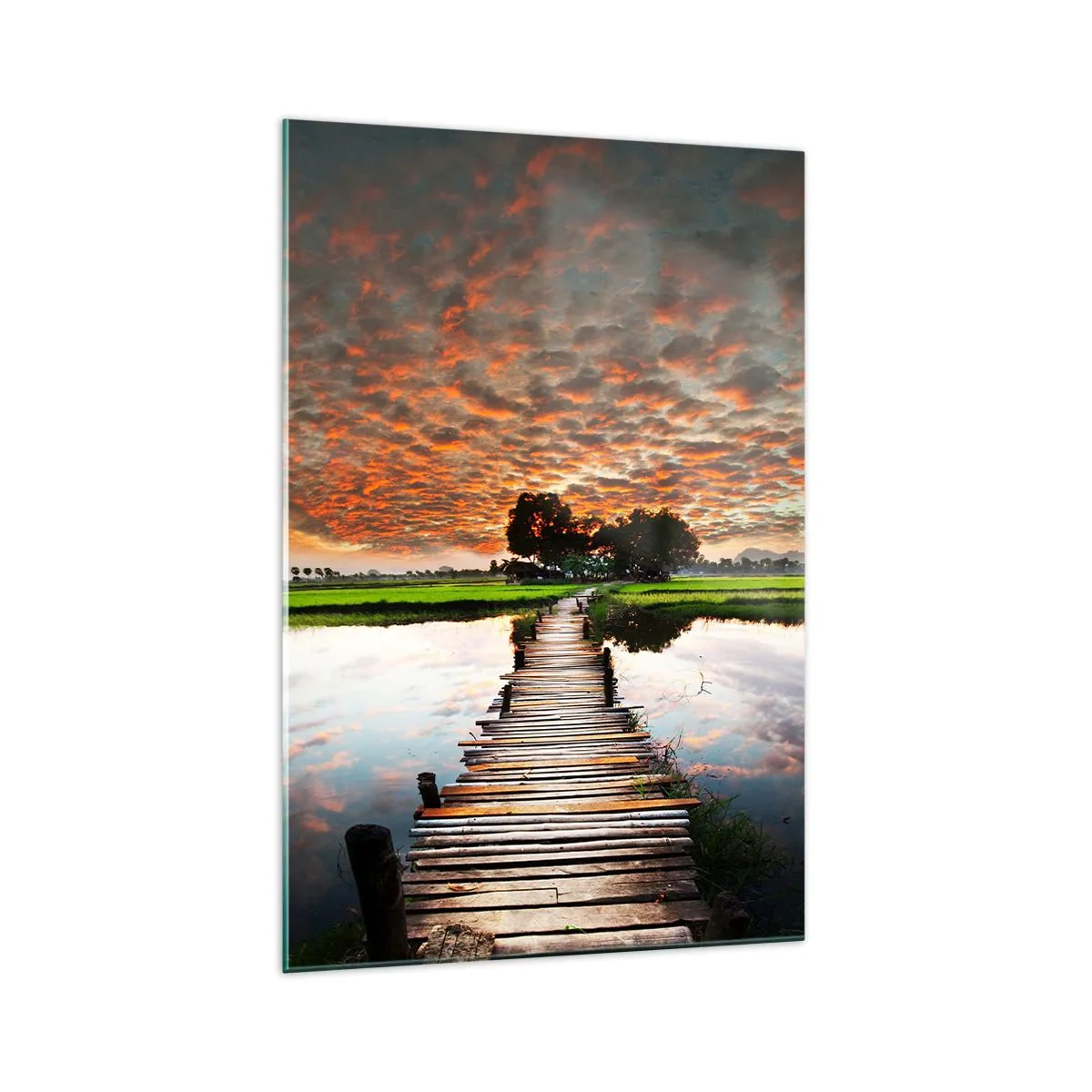 Quadro em vidro - Abra os braços - respire - 70x100 cm