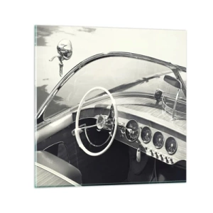 Quadro em vidro - Tempo para os ricos - 50x50 cm