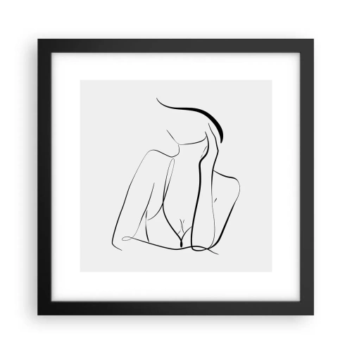 Pôster com moldura preta - Na onda dos sonhos - 30x30 cm