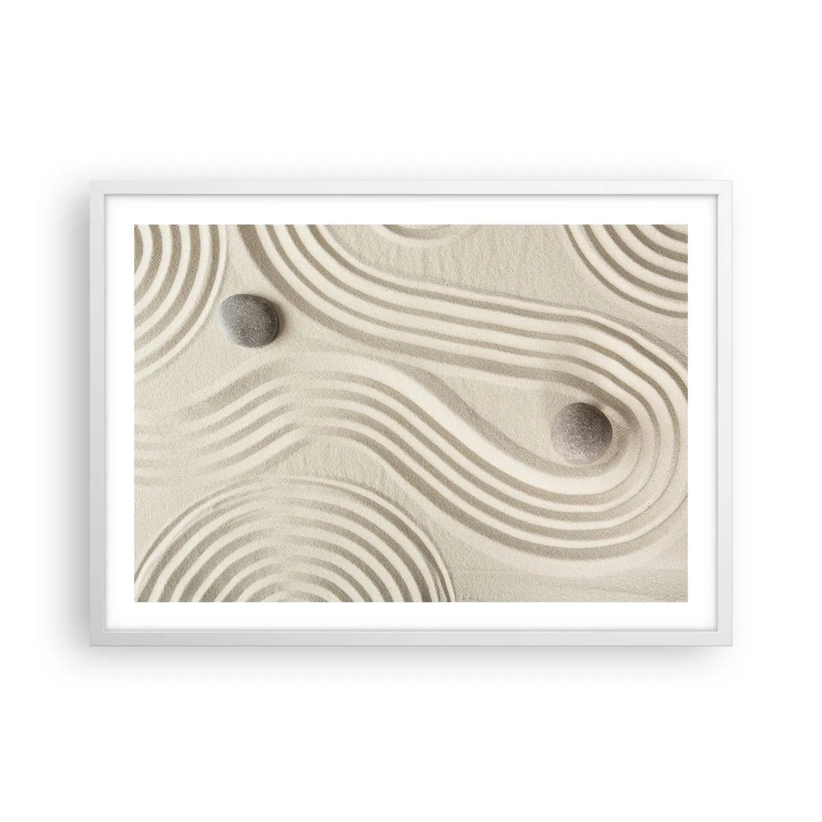 Pôster em moldura branca - Um toque de calor - 70x50 cm