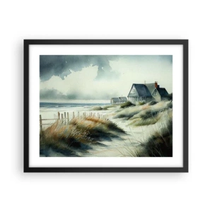 Pôster com moldura preta - Longe da agitação - 50x40 cm