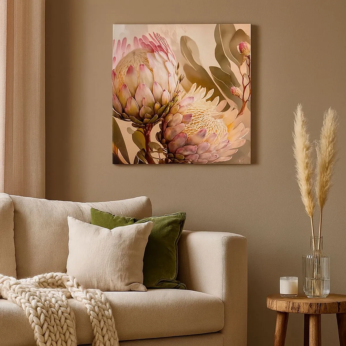 Quadro em tela - Abraçado com ternura - 30x30 cm