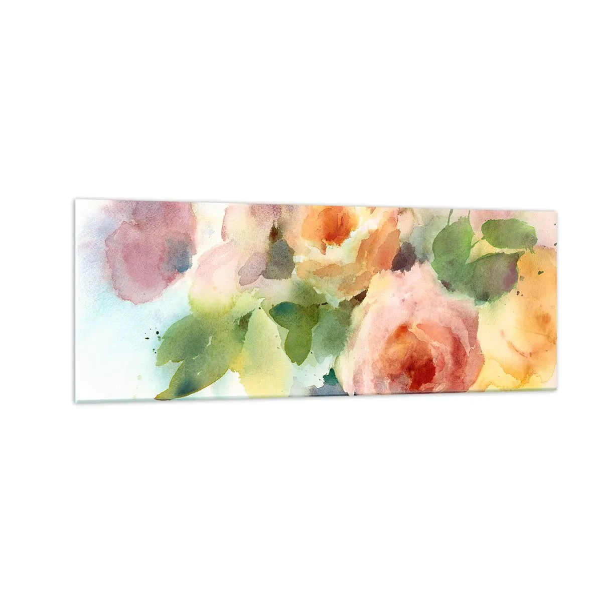 Quadro em vidro - Delicado como uma aquarela - 140x50 cm