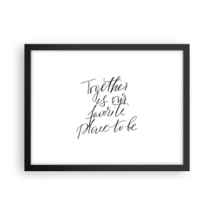 Pôster com moldura preta - Também sente isso? - 40x30 cm