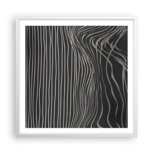 Pôster em moldura branca - Ritmo e sotaque - 60x60 cm