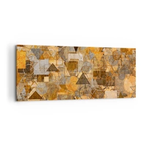 Quadro em tela - O mundo em forma - 100x40 cm
