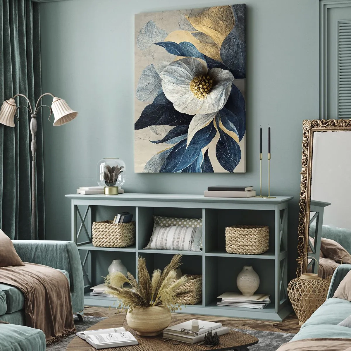 Quadro em tela - Tem um coração de ouro - 55x100 cm