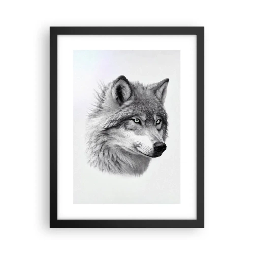 Pôster com moldura preta - Alfa – sem dúvida - 30x40 cm