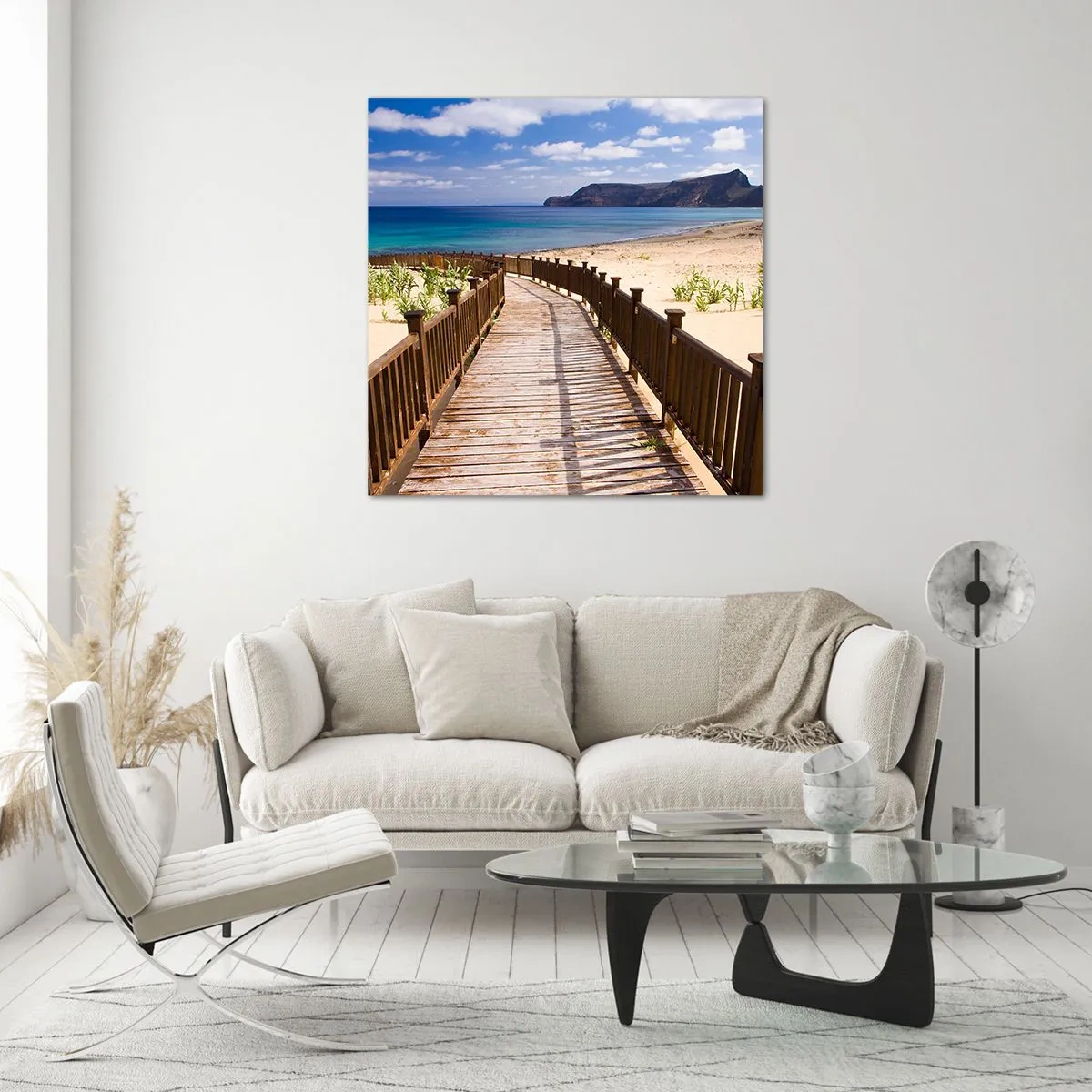 Quadro em vidro - Leve-me para as ilhas felizes - 60x60 cm