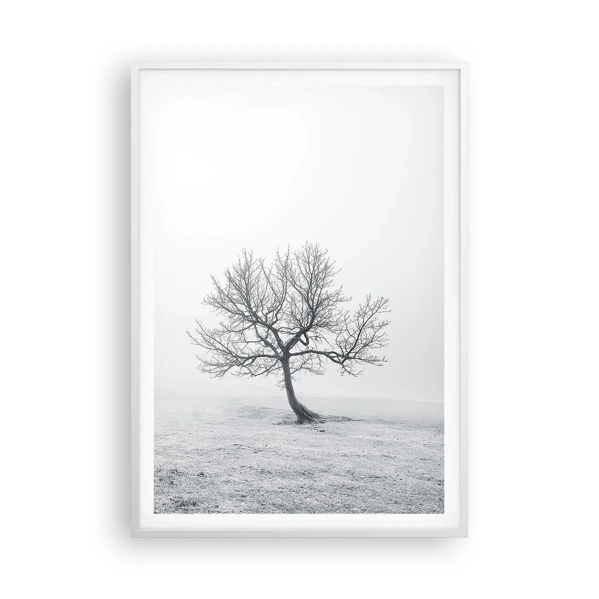 Pôster em moldura branca - Contra o nada - 70x100 cm