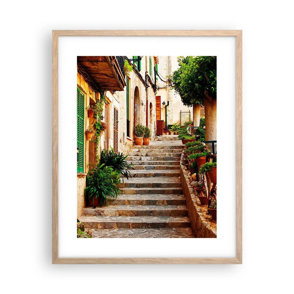 Pôster com moldura de carvalho claro - O encanto das férias espanholas - 40x50 cm