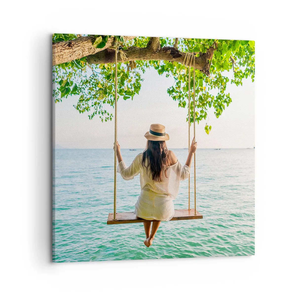 Quadro em tela - A vida é bela - 50x50 cm