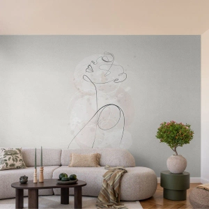 Papel de Parede Autocolante Deluxe Sticker - O espiral de beleza - Gráficos, Mulher, Pedaço - 200x140 cm