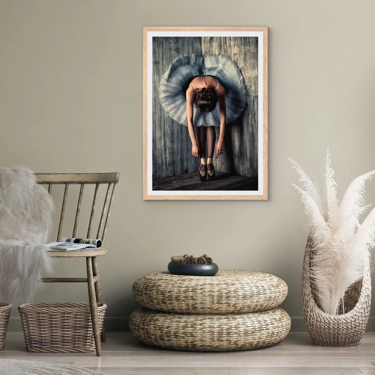 Pôster com moldura de carvalho claro - Quando a música desaparece - 30x40 cm