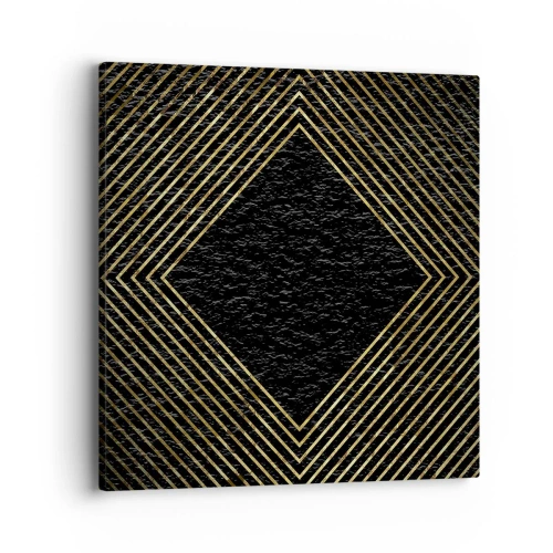 Quadro em tela - Geometria em estilo glamoroso - 40x40 cm