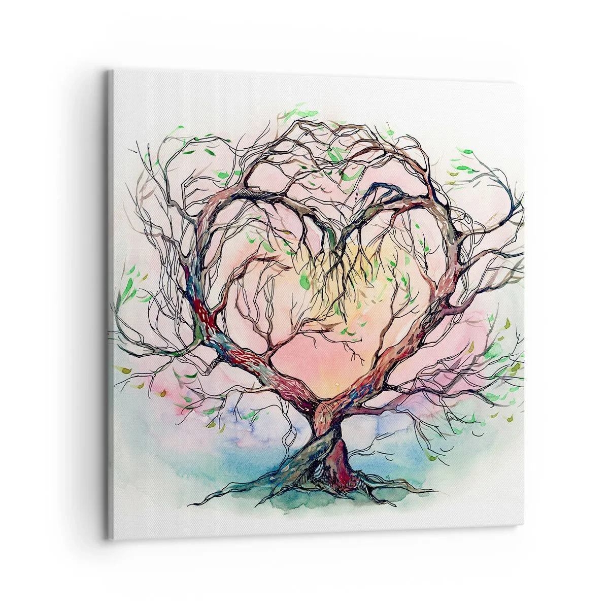 Quadro em tela - Juntos contra os vendavais - 60x60 cm