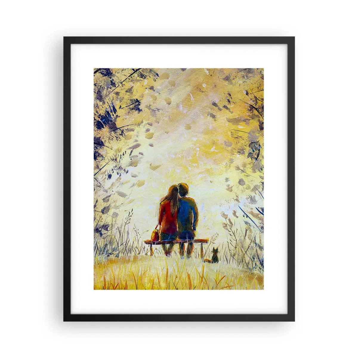 Pôster com moldura preta - Um momento mágico - 40x50 cm