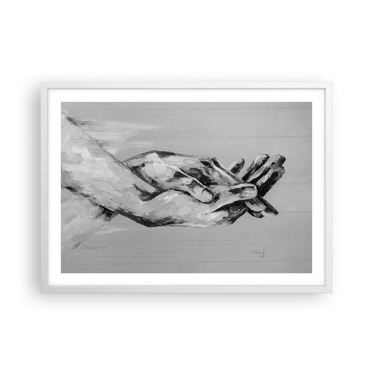 Pôster em moldura branca - Início... - 70x50 cm