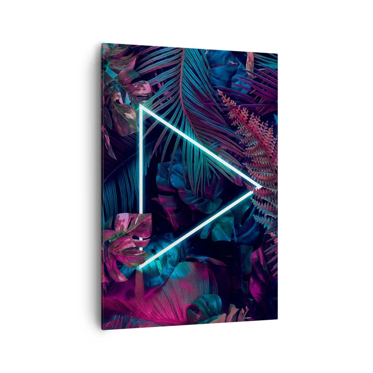 Quadro em tela - Jardim estilo discoteca - 70x100 cm