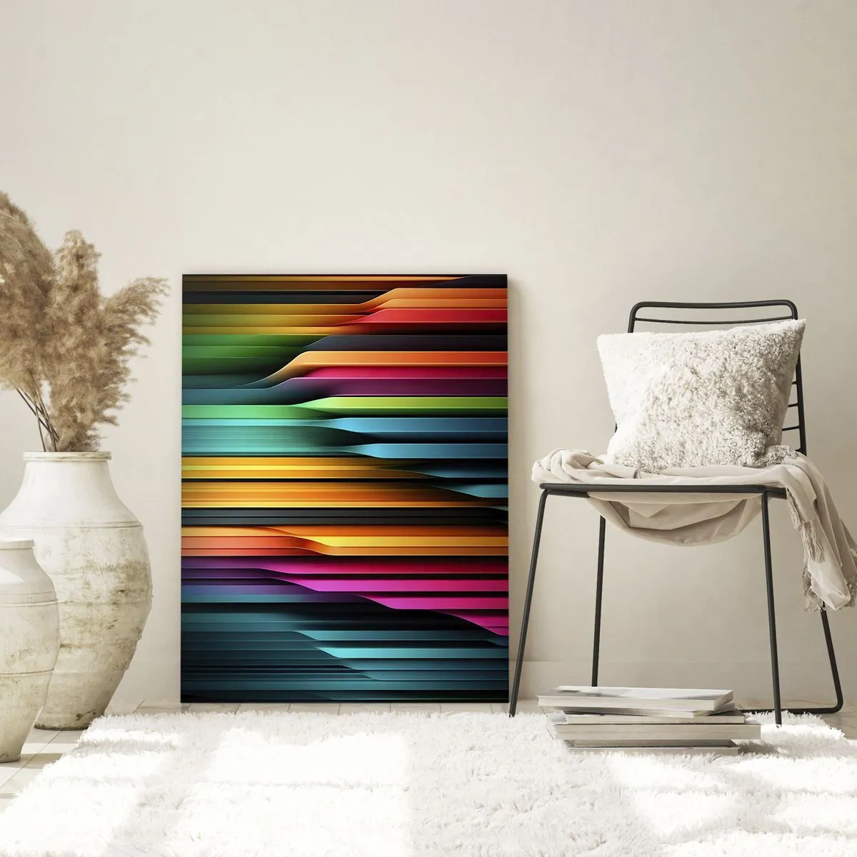 Quadro em vidro - Um órgão de luz - 70x100 cm