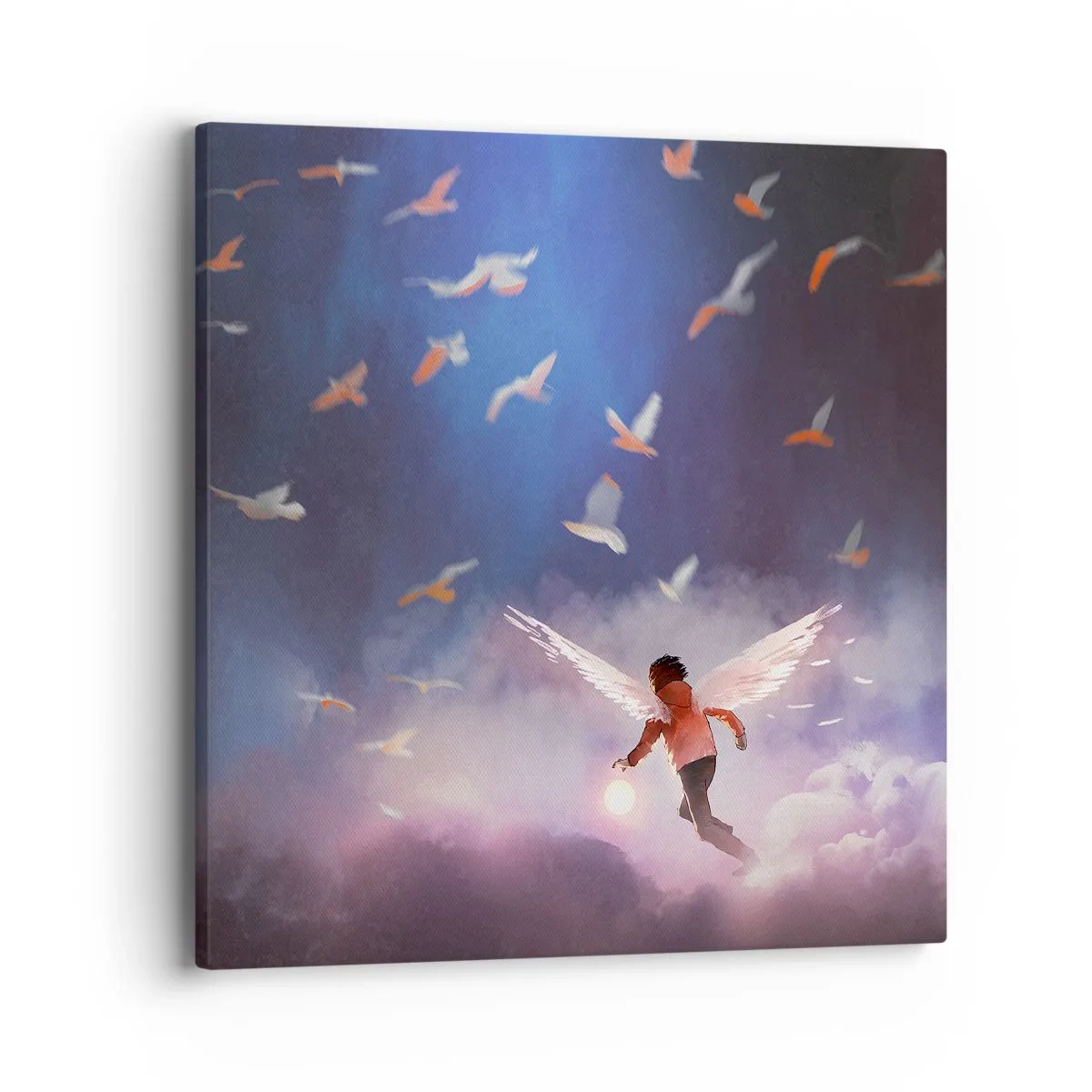 Quadro em tela - É preciso ter imaginação e coragem - 40x40 cm