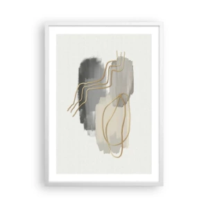 Pôster em moldura branca - Duração e movimento - 50x70 cm