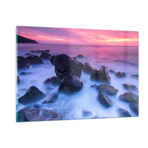 Quadro em vidro - Nascimento em brilho e nevoeiro - 120x80 cm