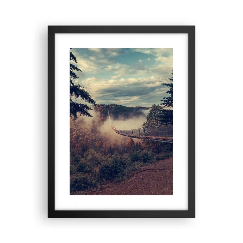 Pôster com moldura preta - Na floresta de outono - 30x40 cm