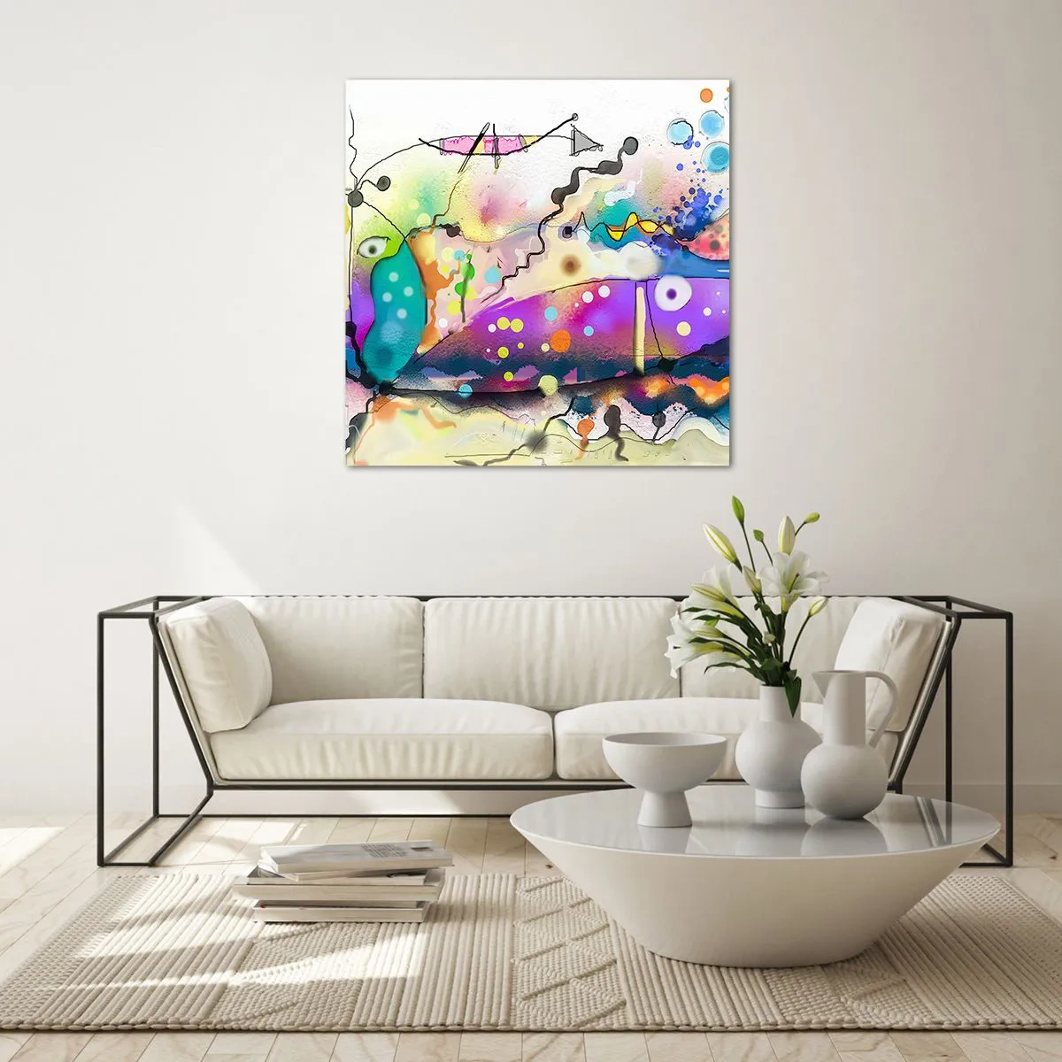 Quadro em vidro - Sem palavras! - 30x30 cm